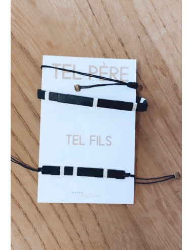 Bracelet tel père, tel fils - Noir & Beige