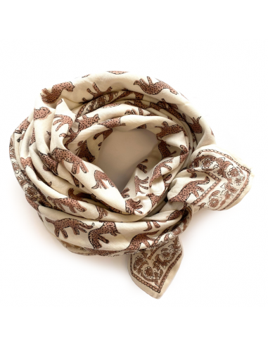 Foulard Latika "Bengale" - Latte