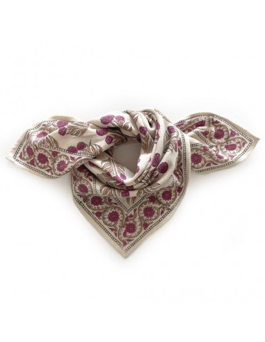 SMALL FOULARD MANIKA "BOUTON D'OR" - coquillage